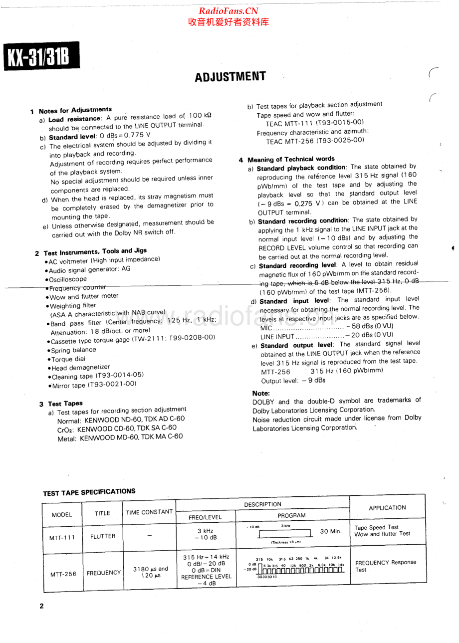 Kenwood-KX31-tape-sm 维修电路原理图.pdf_第2页