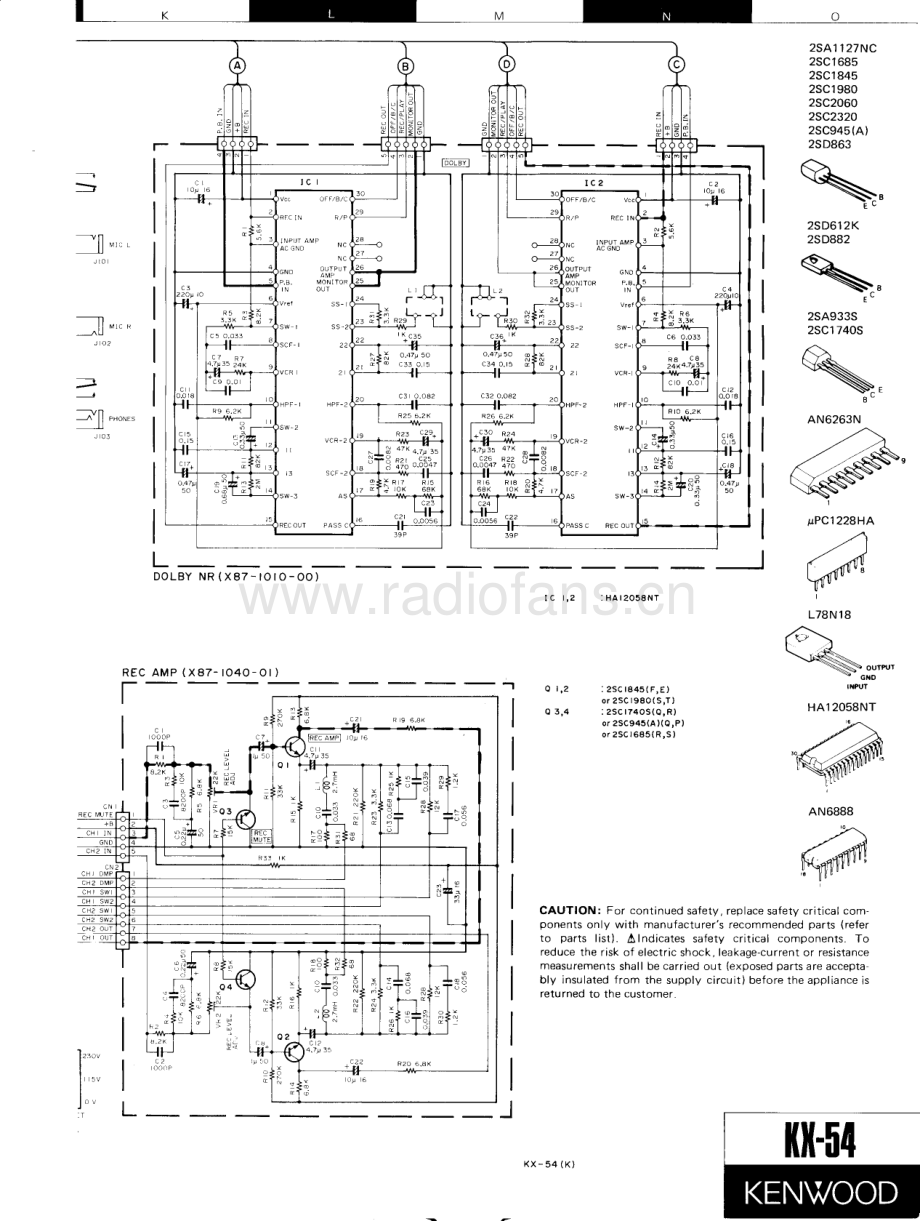 Kenwood-KX54-tape-sch 维修电路原理图.pdf_第3页