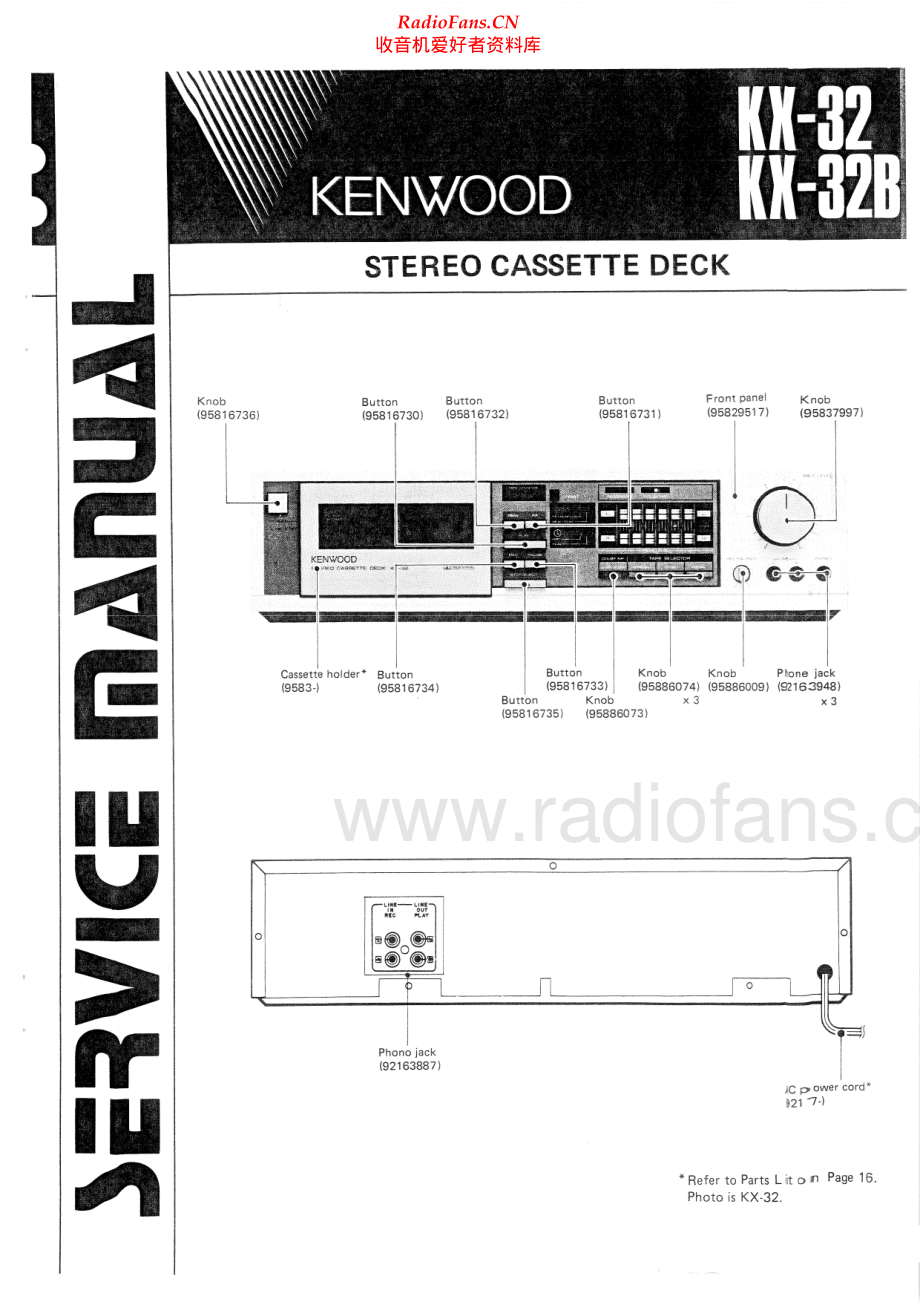 Kenwood-KX32B-tape-sm 维修电路原理图.pdf_第1页