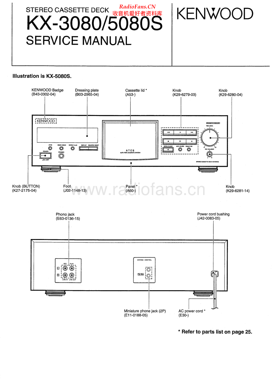 Kenwood-KX5080S-tape-sm 维修电路原理图.pdf_第1页