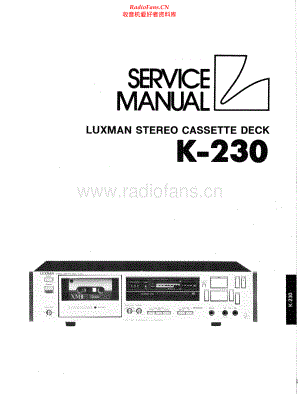 Luxman-K230-tape-sm 维修电路原理图.pdf