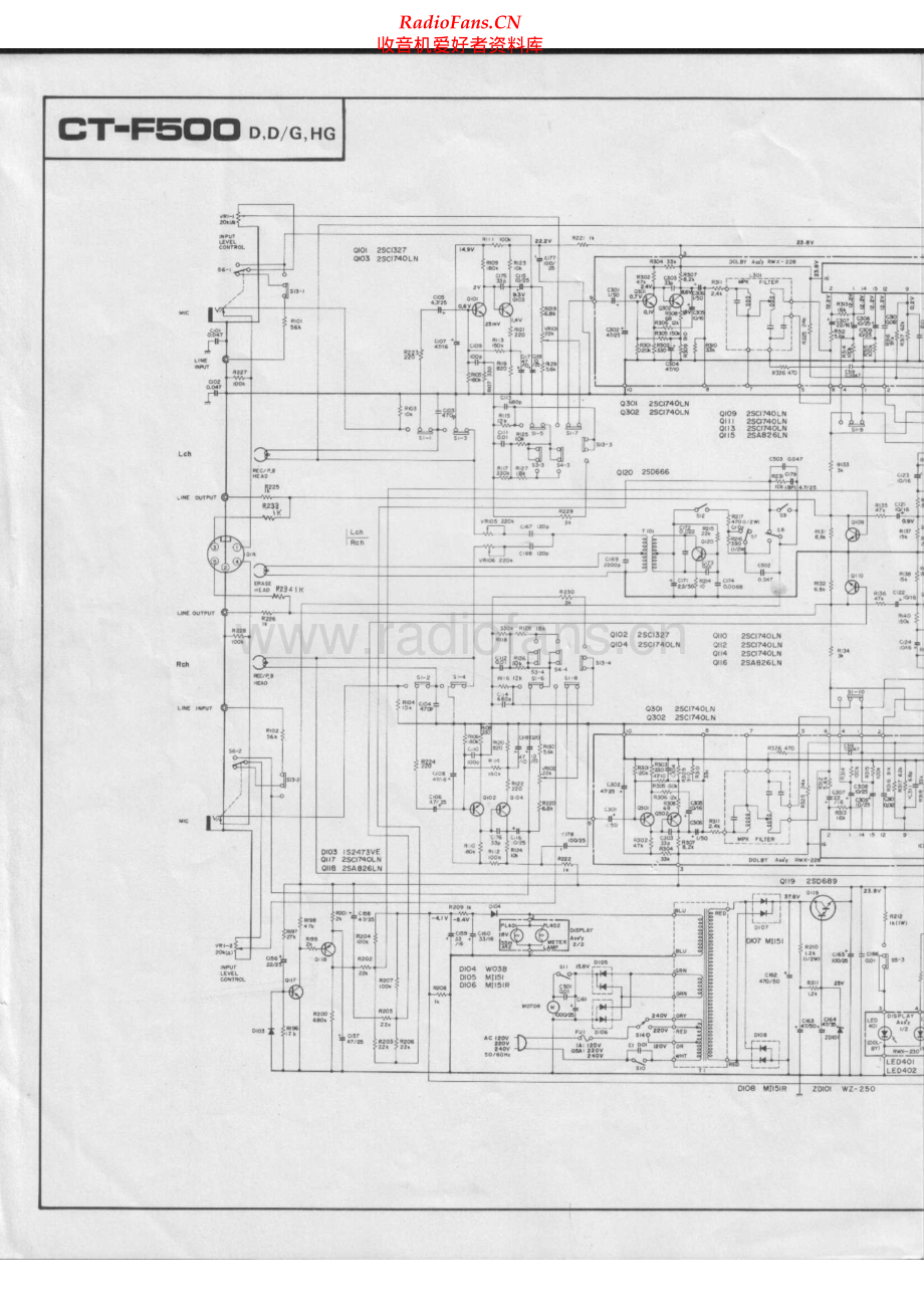 Pioneer-CTF500-tape-sch 维修电路原理图.pdf_第1页