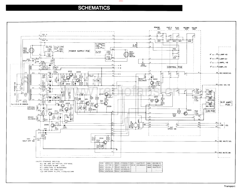 Realistic-TR3000-tape-sch 维修电路原理图.pdf_第1页