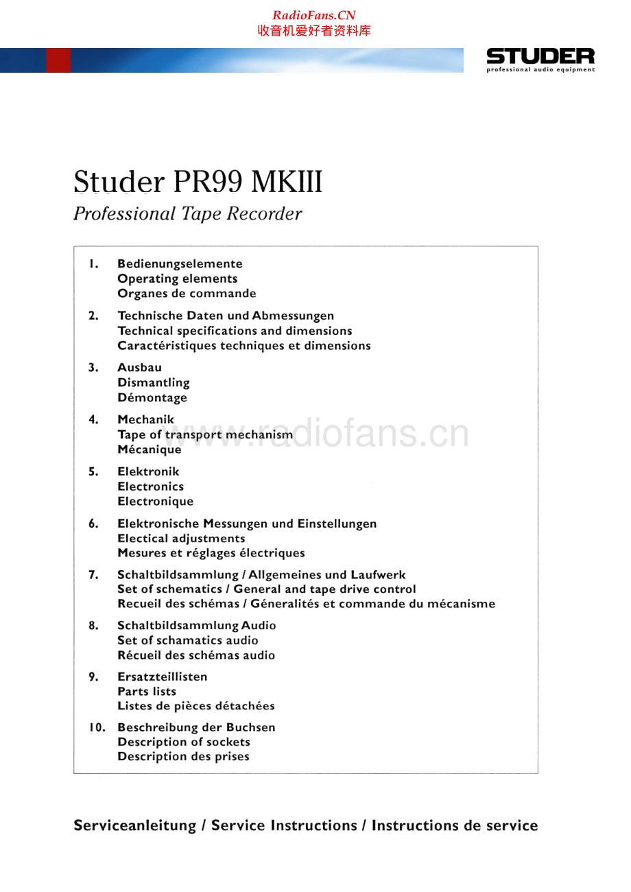 Revox-PR99_MKIII-tape-sm 维修电路原理图.pdf_第1页