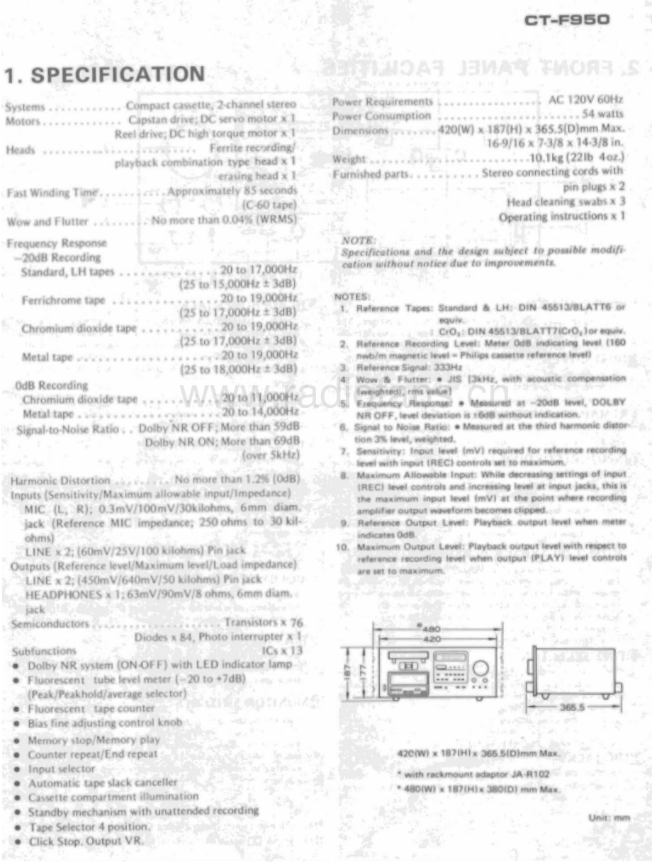 Pioneer-CTF950-tape-sm 维修电路原理图.pdf_第3页