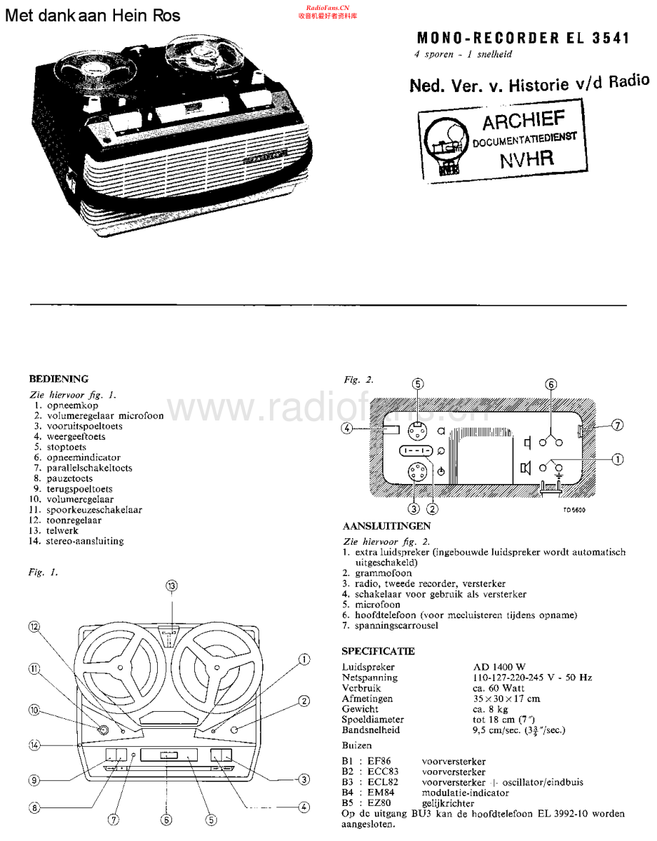 Philips-EL3541-tape-sm 维修电路原理图.pdf_第1页