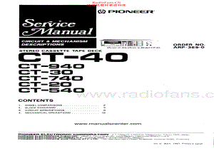 Pioneer-CT40-tape-sm 维修电路原理图.pdf