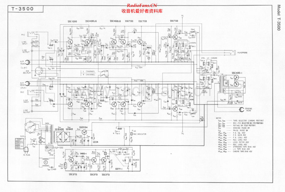 Pioneer-T3500-tape-sch 维修电路原理图.pdf_第1页