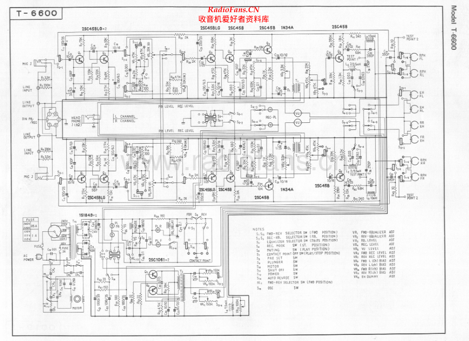 Pioneer-T6600-tape-sch 维修电路原理图.pdf_第1页