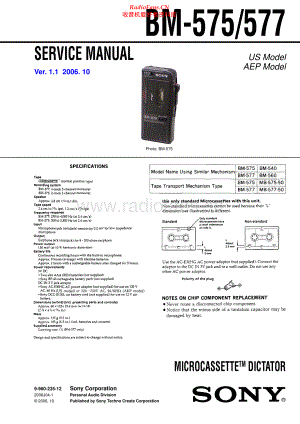 Sony-BM577-tape-sm 维修电路原理图.pdf