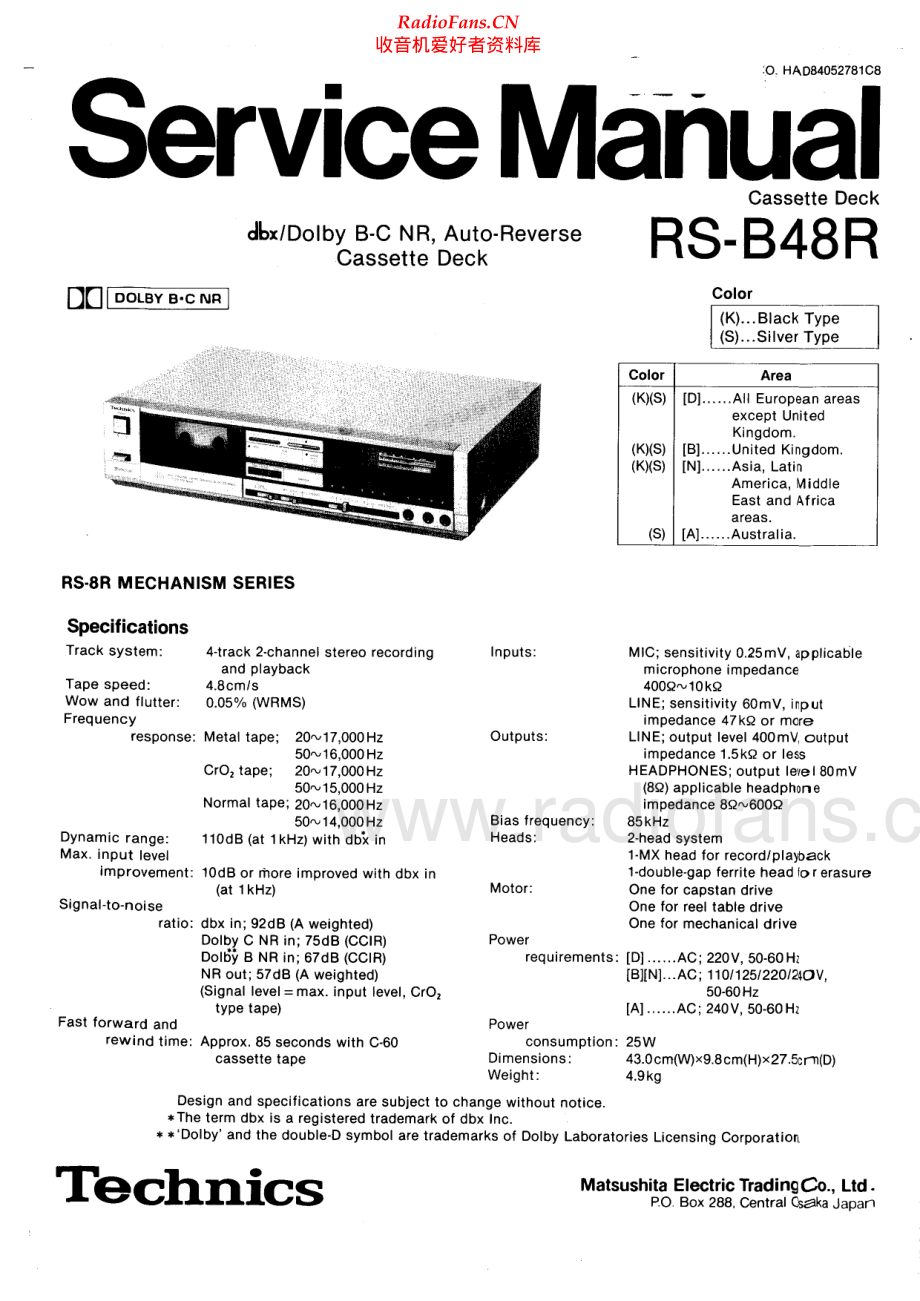 Technics-RSB48R-tape-sm 维修电路原理图.pdf_第1页