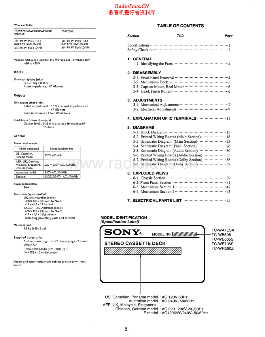 Sony-TCWA7ESA-tape-sm 维修电路原理图.pdf_第2页