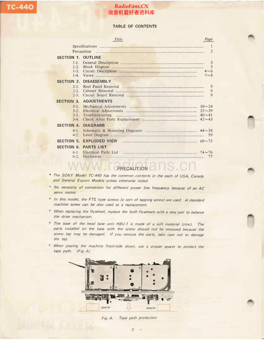 Sony-TC440-tape-sm 维修电路原理图.pdf_第2页