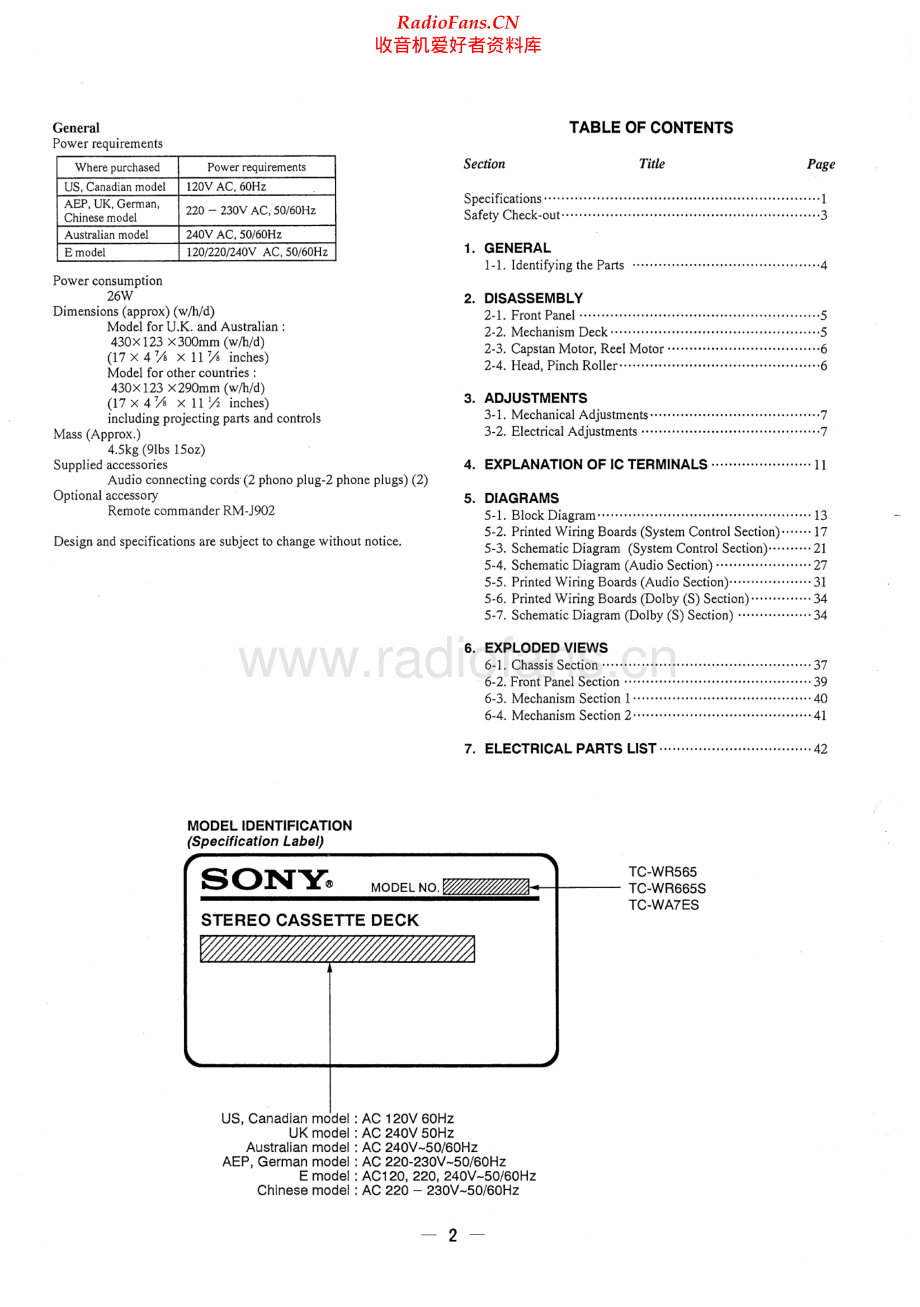 Sony-TCWA7ES-tape-sm 维修电路原理图.pdf_第2页