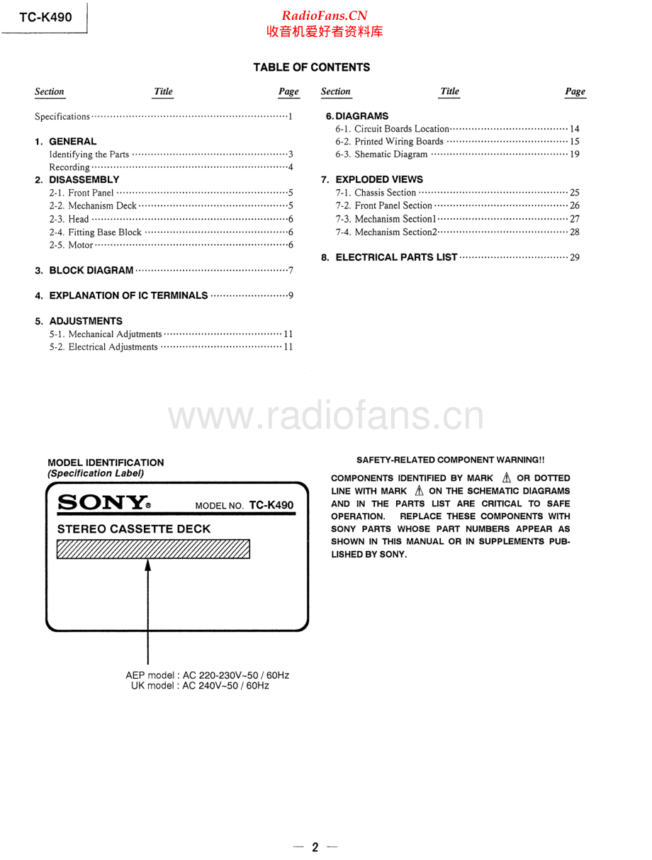 Sony-TCK490-tape-sm 维修电路原理图.pdf_第2页