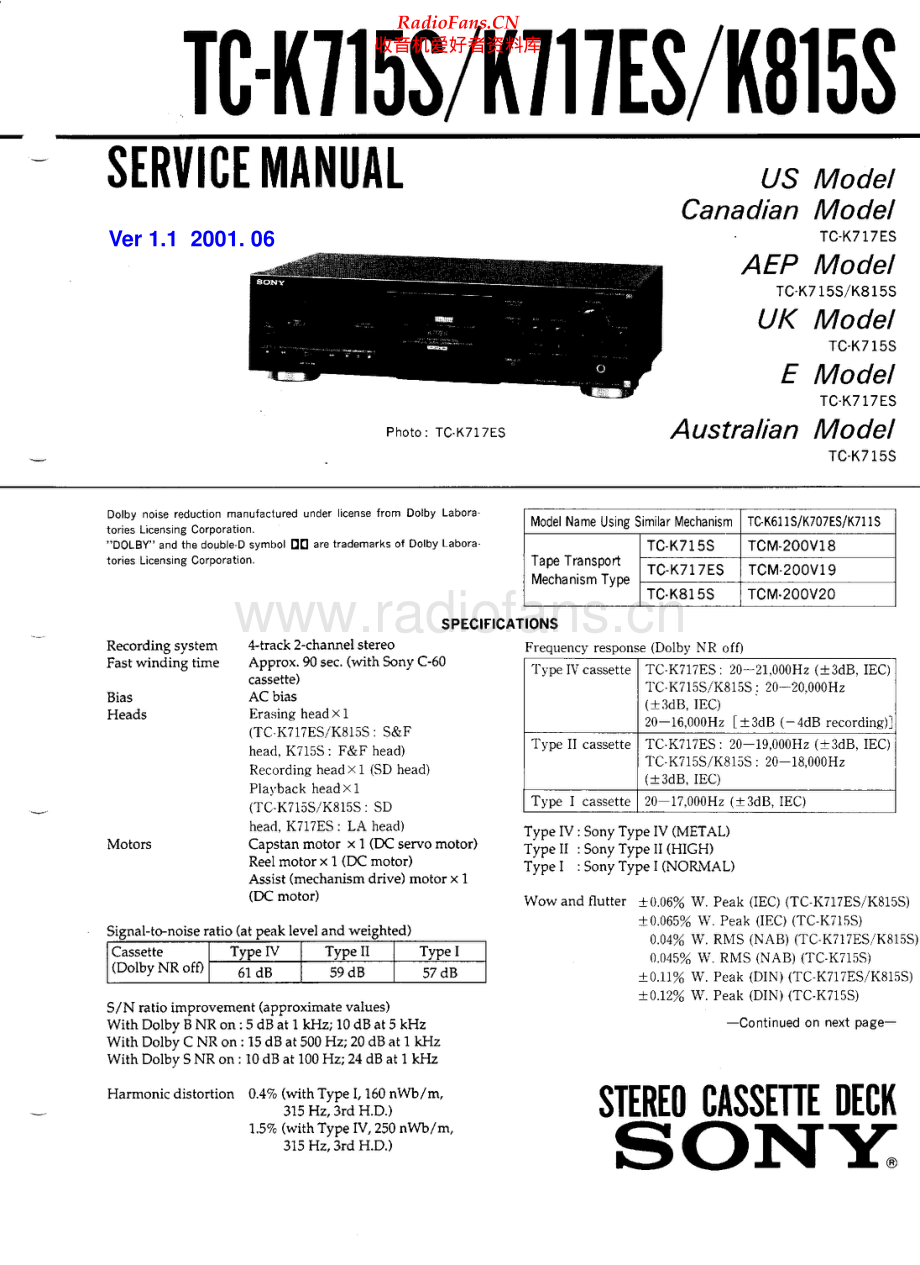 Sony-TCK717ES-tape-sm 维修电路原理图.pdf_第1页