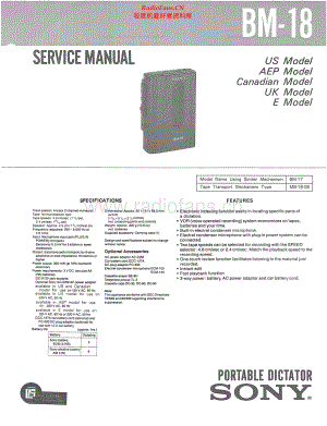 Sony-BM18-tape-sm 维修电路原理图.pdf