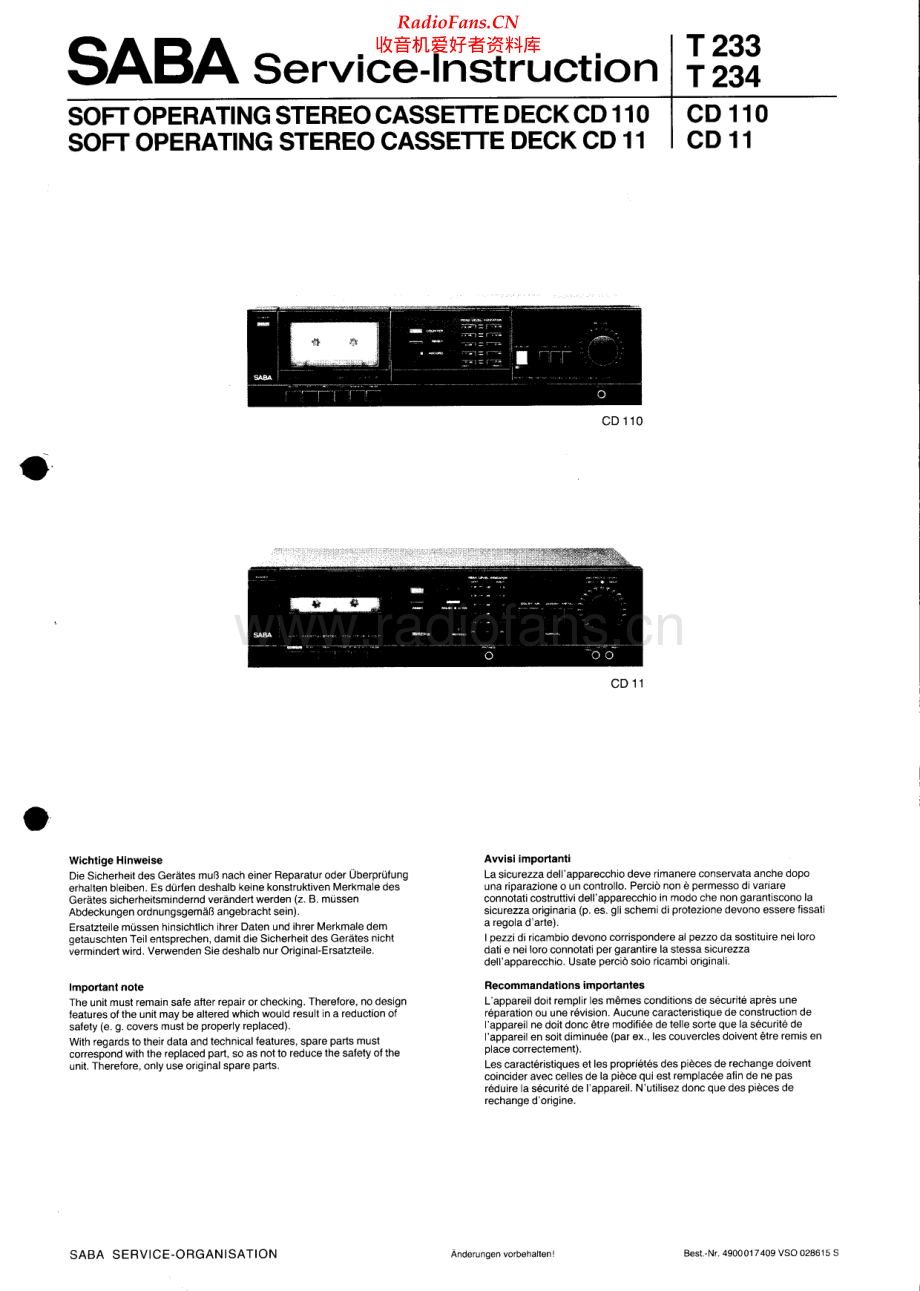 Saba-T234-tape-sm 维修电路原理图.pdf_第1页