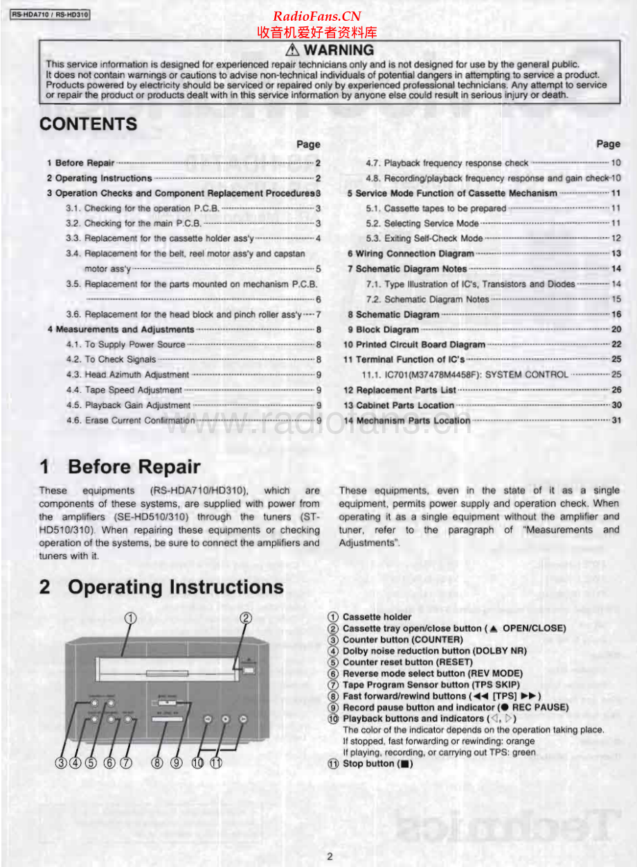 Technics-RSHDA710-tape-sm 维修电路原理图.pdf_第2页