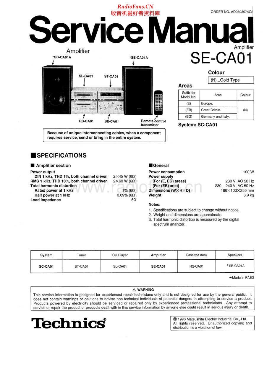 Technics-SECA01-cs-sm 维修电路原理图.pdf_第1页