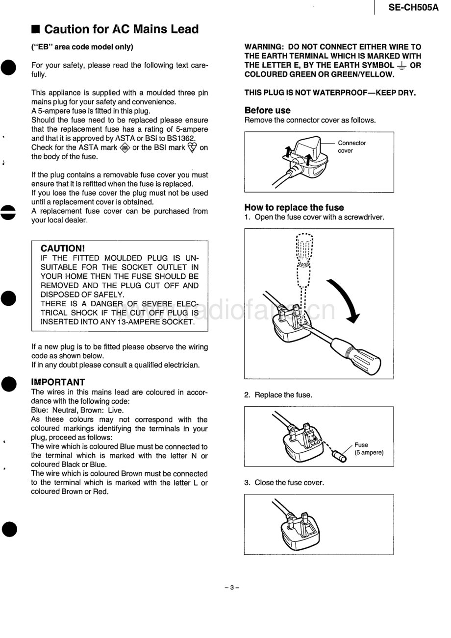 Technics-SECH505A-cs-sm 维修电路原理图.pdf_第3页