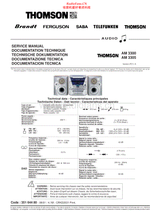 Thomson-AM3300-cs-sm 维修电路原理图.pdf