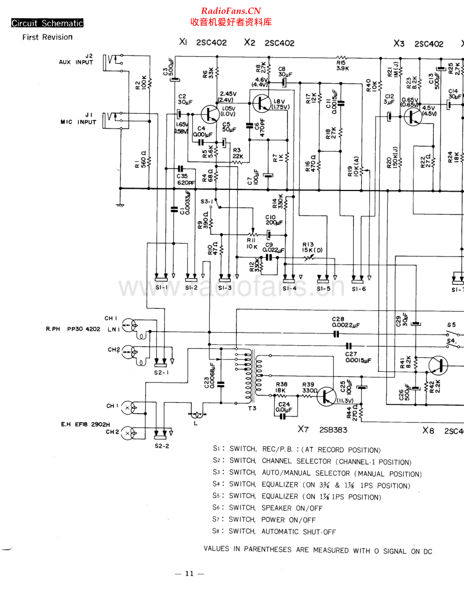 Sony-TC105-tape-sch 维修电路原理图.pdf_第1页