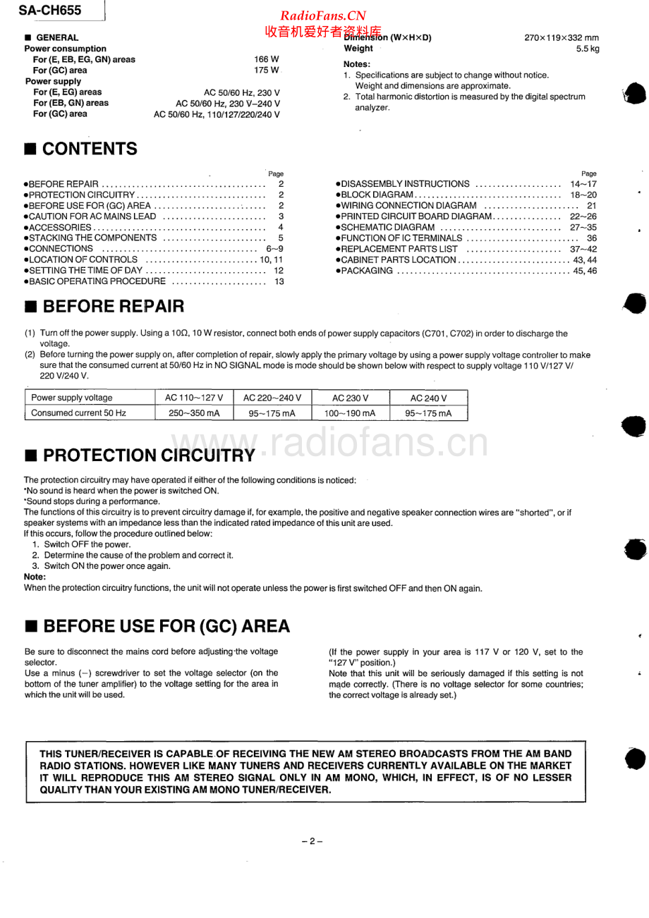 Technics-SACH655-cs-sm 维修电路原理图.pdf_第2页