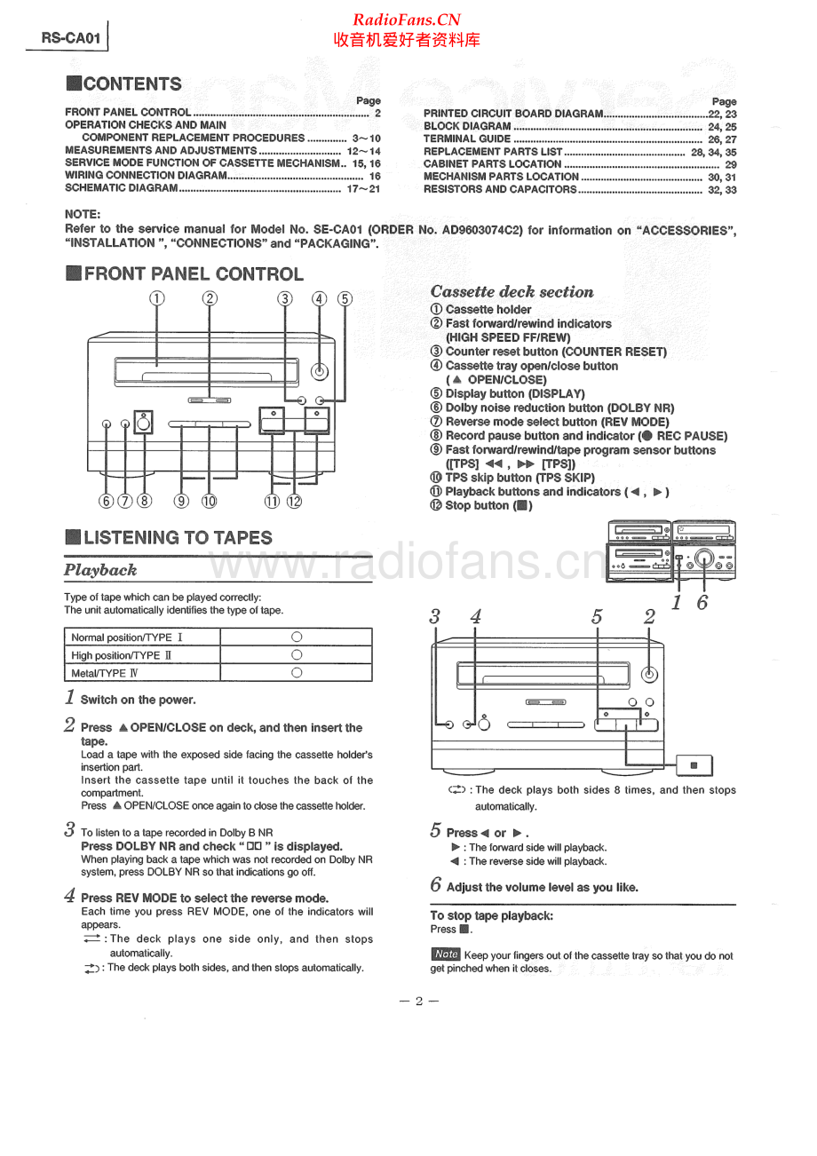 Technics-RSCA01-tape-sm 维修电路原理图.pdf_第2页