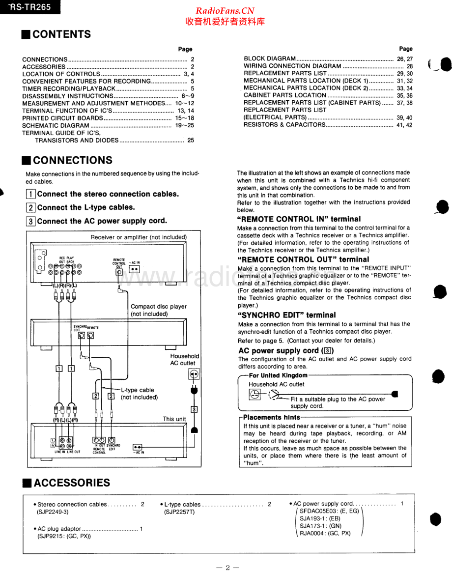 Technics-RSTR265-tape-sm 维修电路原理图.pdf_第2页