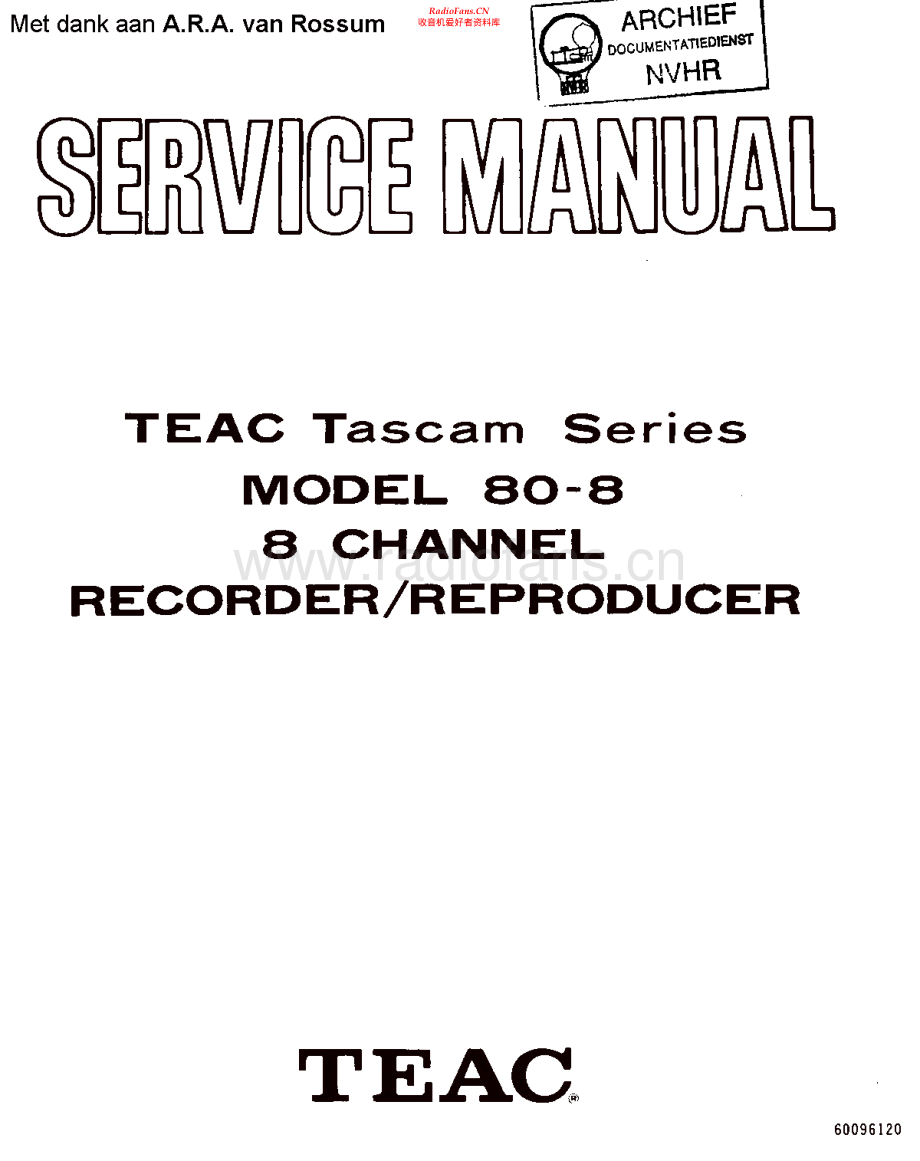 Teac-Tascam80_8-tape-sm 维修电路原理图.pdf_第1页