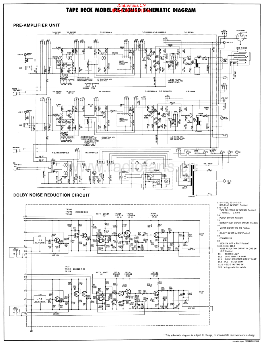 Technics-RS263USD-tape-sch 维修电路原理图.pdf_第1页