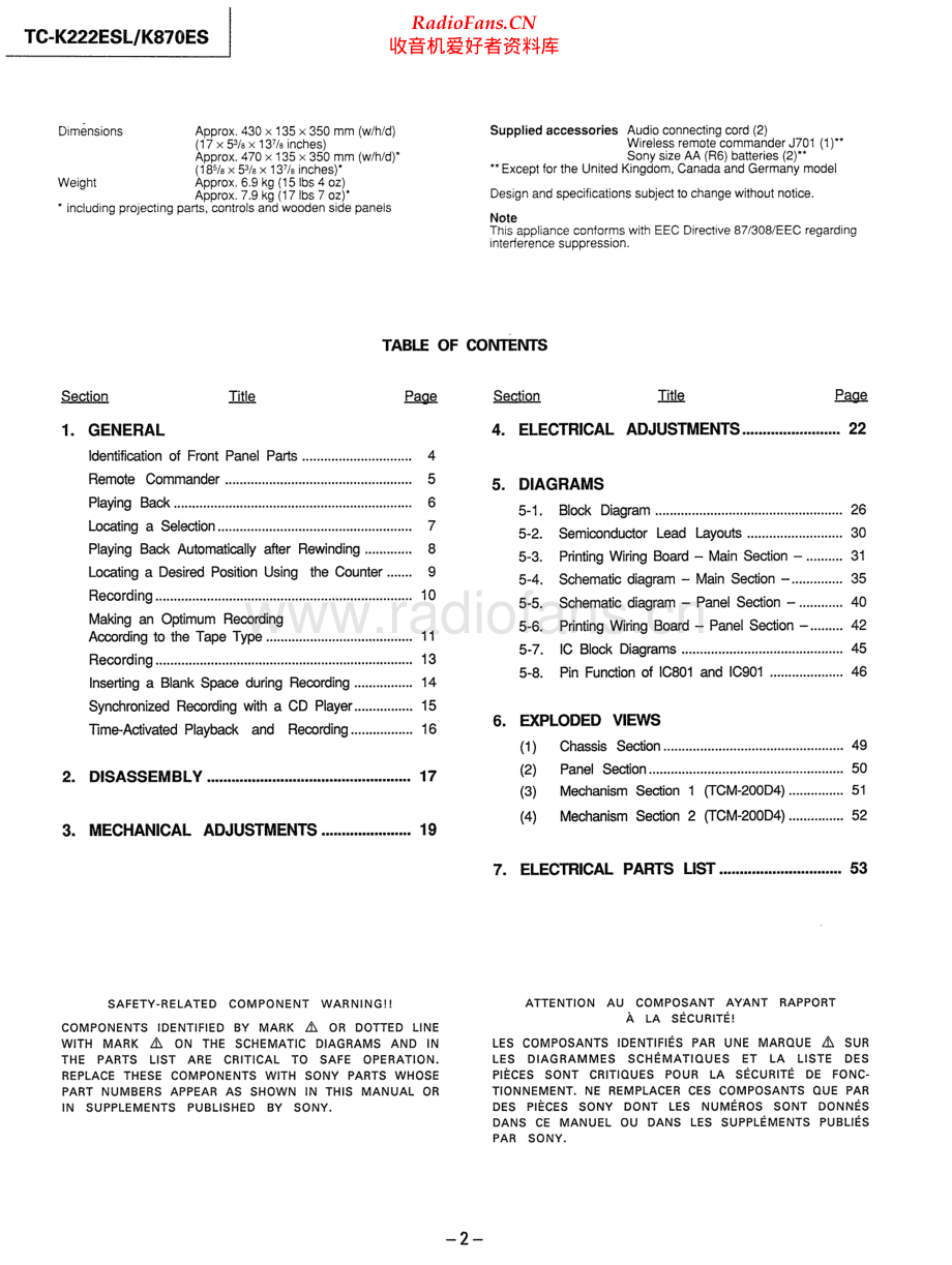 Sony-TCK222ESL-tape-sm 维修电路原理图.pdf_第2页