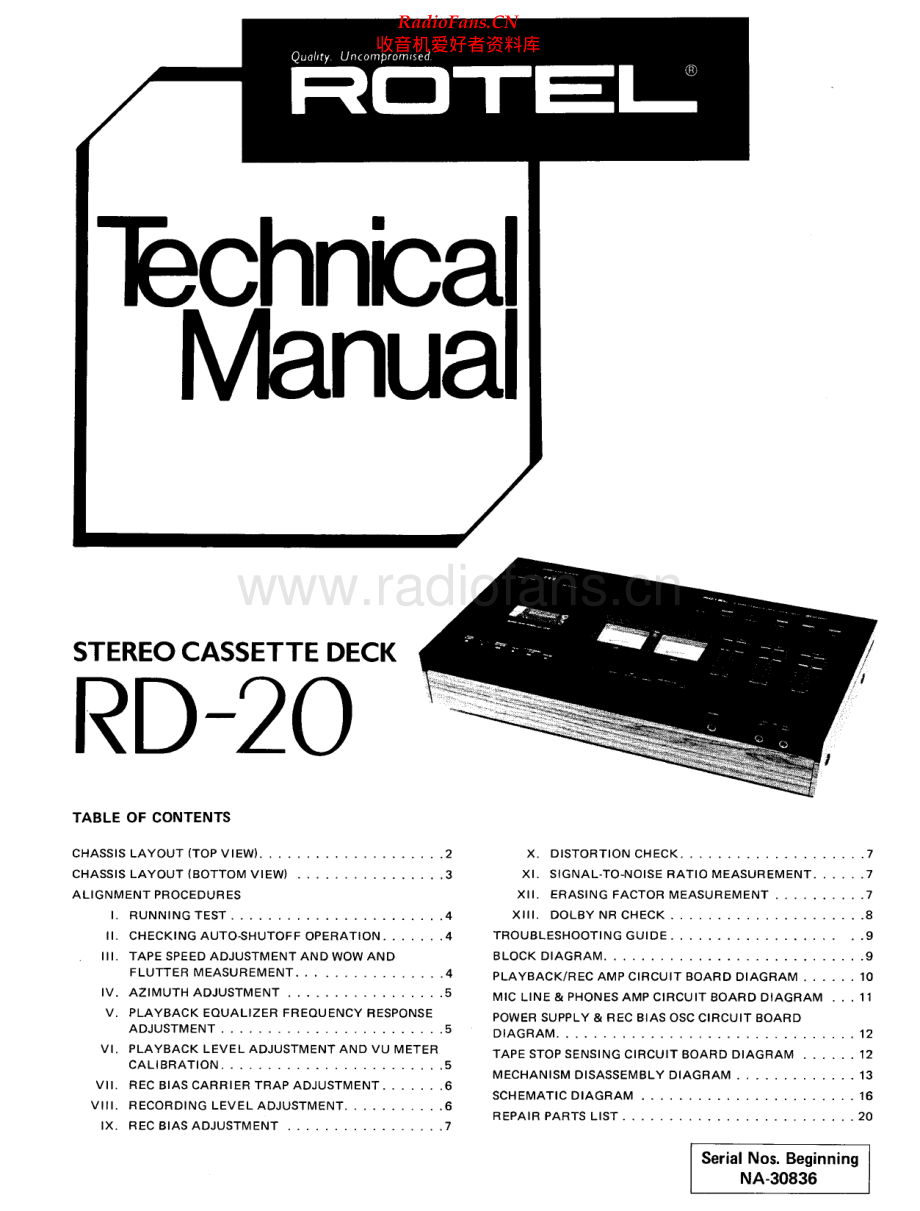 Rotel-RD20-tape-sm 维修电路原理图.pdf_第1页