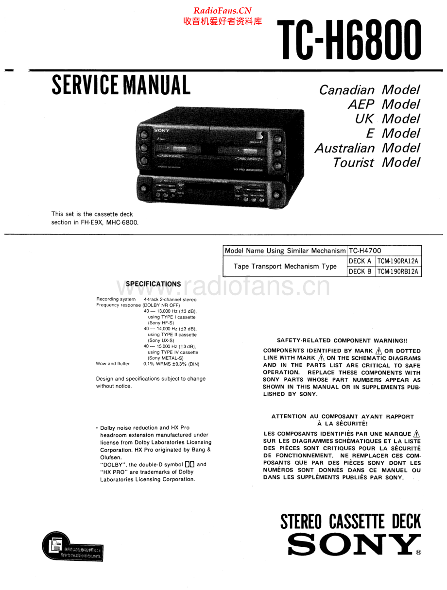 Sony-TCH6800-tape-sm 维修电路原理图.pdf_第1页