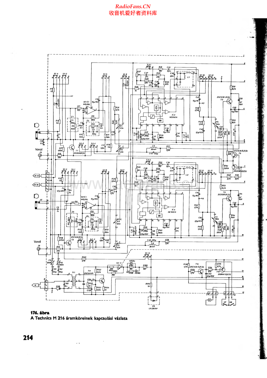 Technics-M216-tape-sch 维修电路原理图.pdf_第1页