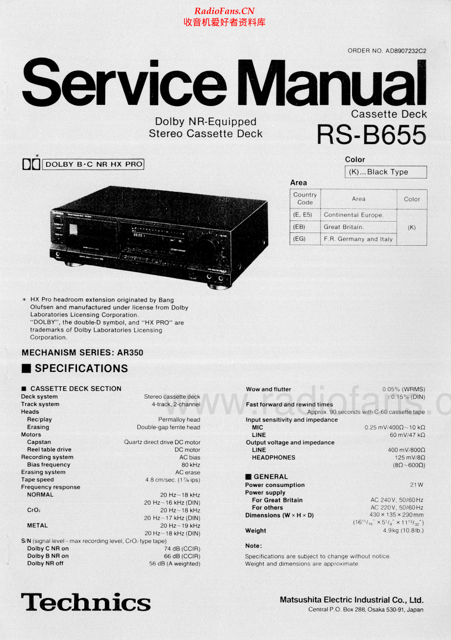 Technics-RSB655-tape-sm 维修电路原理图.pdf_第1页