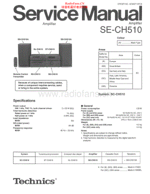 Technics-SECH510-cs-sm 维修电路原理图.pdf