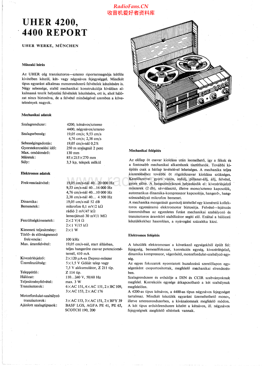 Uher-4200Report-tape-sm 维修电路原理图.pdf_第1页