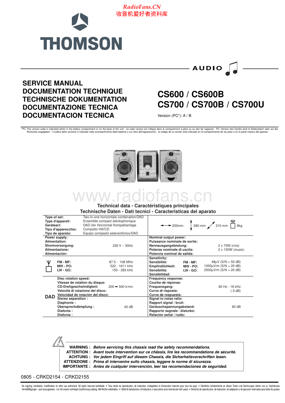 Thomson-CS600-cs-sm 维修电路原理图.pdf_第1页