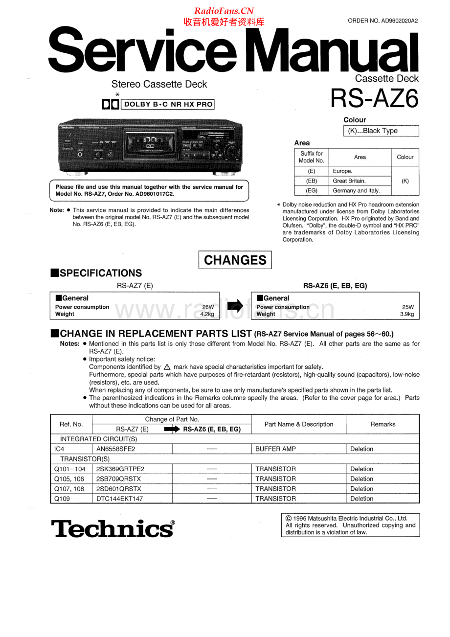 Technics-RSAZ6-tape-sch 维修电路原理图.pdf_第1页