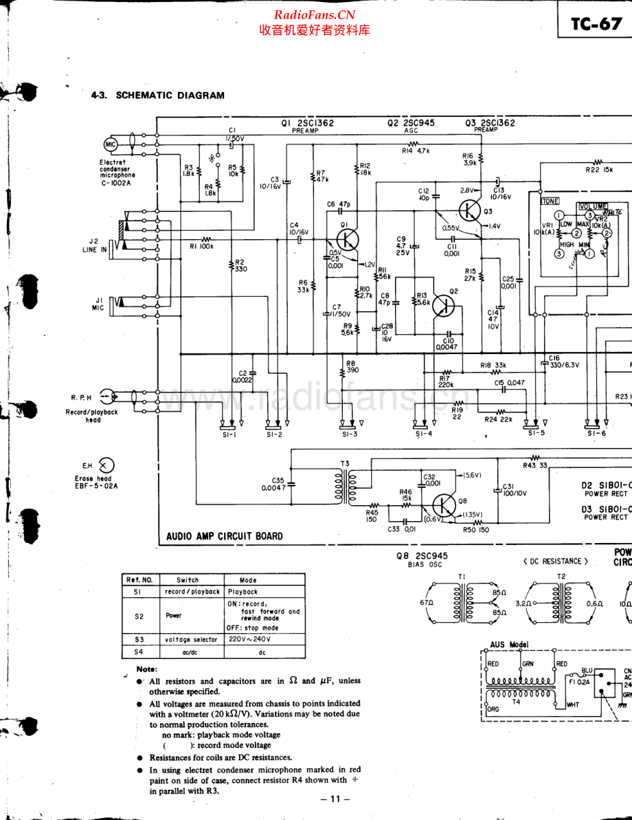 Sony-TC67-tape-sch 维修电路原理图.pdf_第1页