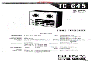 Sony-TC645-tape-sm 维修电路原理图.pdf