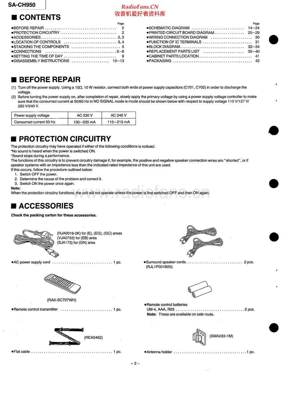 Technics-SACH950-cs-sm 维修电路原理图.pdf_第2页