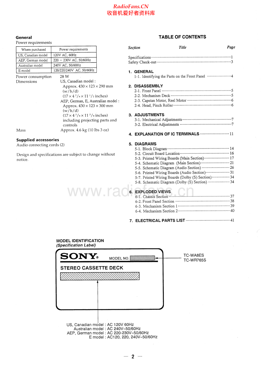 Sony-TCWR765S-tape-sm 维修电路原理图.pdf_第2页