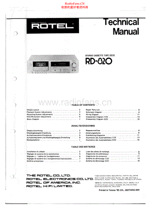 Rotel-RD820-tape-sm 维修电路原理图.pdf