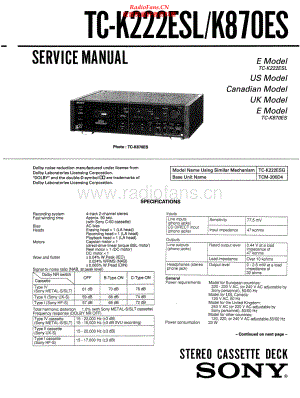 Sony-TCK870ES-tape-sm 维修电路原理图.pdf