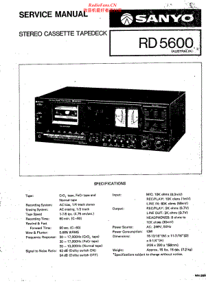 Sanyo-RD5600-tape-sm 维修电路原理图.pdf