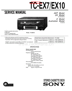 Sony-TCEX10-tape-sm 维修电路原理图.pdf