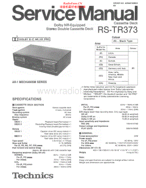 Technics-RSTR373-tape-sm 维修电路原理图.pdf